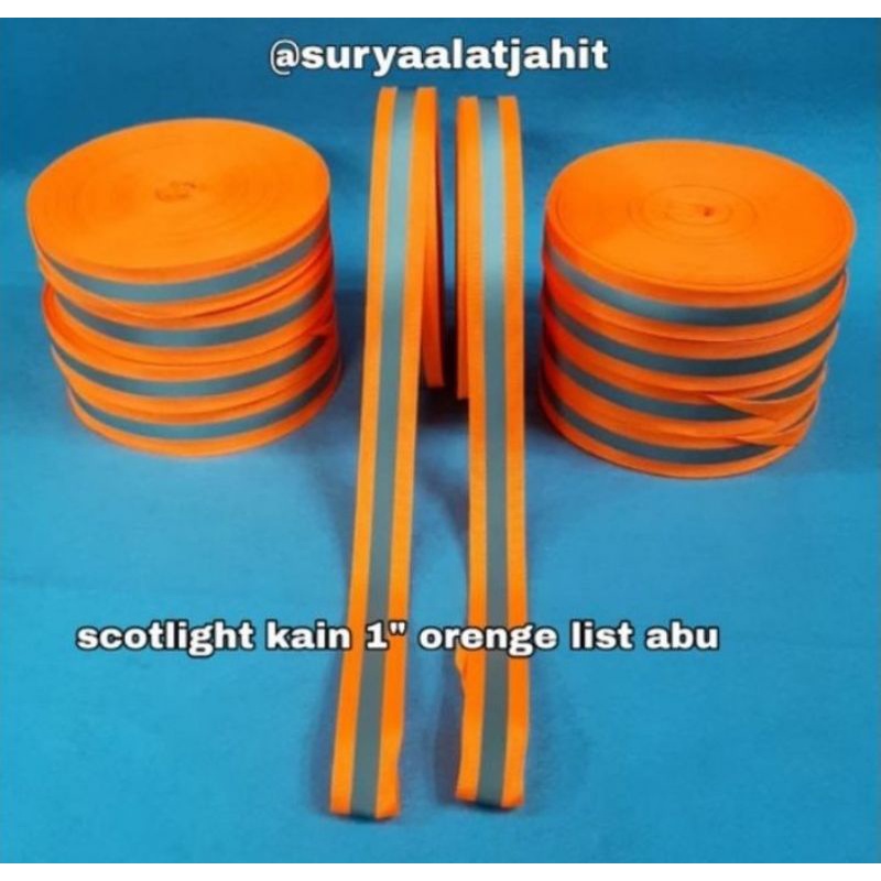 Scotlight Kain 1in/2.5cm warna list Abu +/-50M =rp.51.500/Rol