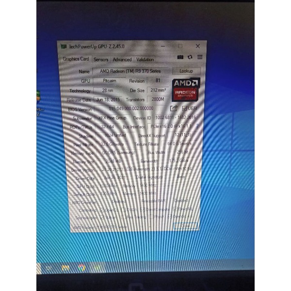 VGA XFX Radeon R9 370 2GB DDR5