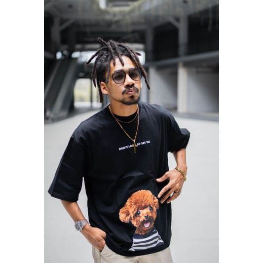 JNY.CO Kaos Cotton Combed Little Puppy Size M-XXL Kerah pakai Rib