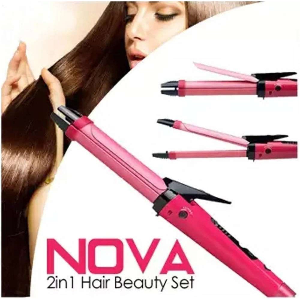 [COD] NOVA 2009 Catokan Rambut Multifungsi 2in1 Lurus dan Keriting Hanya dalam 5 Menit Curly Mini Catok Nova NHC-2009