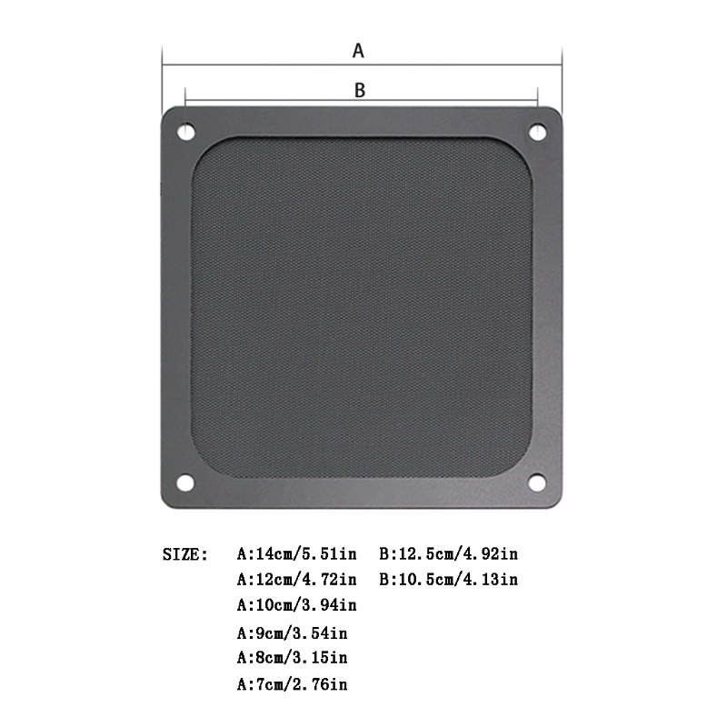 Bt PC Sasis Pendingin Filter Debu PVC Net Guard Kipas Anti Debu Untuk Case