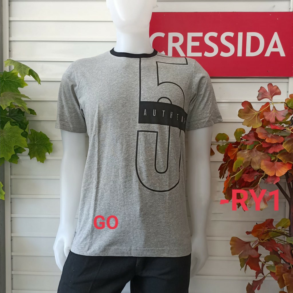 gos  XL CRESSIDA KAOS (Regular) Pakaian Pria Atasan Kaos Oblong Casual Santai Original Lengan Pendek