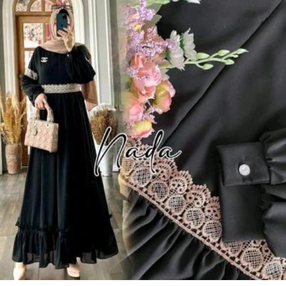 Baju Gamis Dress Kondangan Ceruty Babydoll Wanita Remaja Jumbo Ld 120 130 140SIENNA DRESS [HTG.14My2