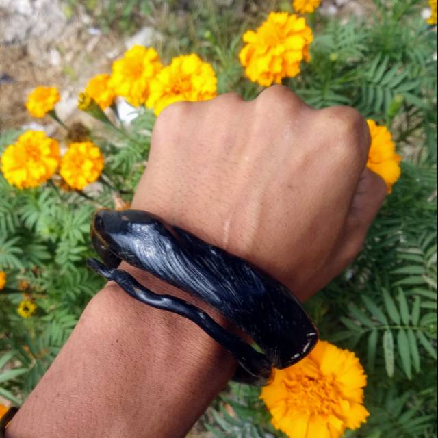 Gelang akar bahar hitam size jumbo