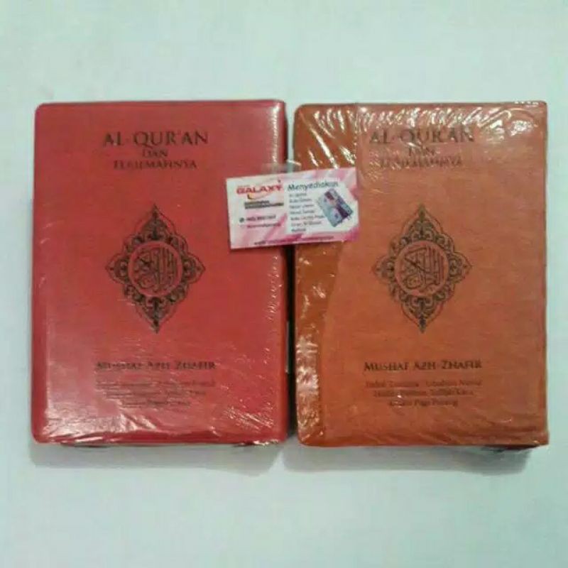 Al Quran Terjemah A5 21x15cm sedang Resleting Azh Zhafir