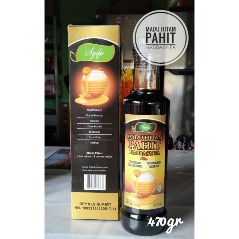 

Madu Hitam Pahit Plus Habbasyi 470gr Madu Stamina