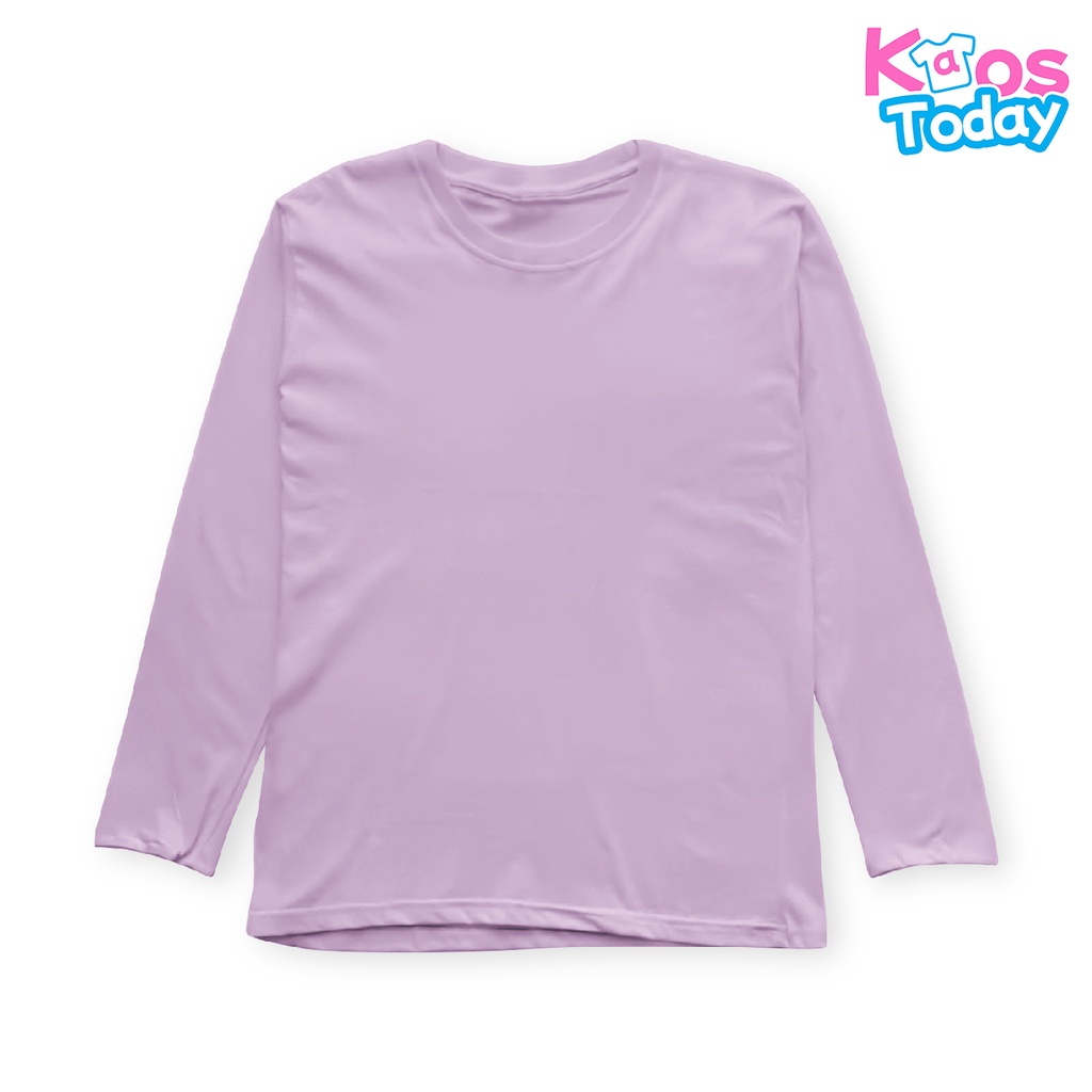 Kaos Polos Lengan panjang Dewasa Pria Dan Wanita Unisex Bahan Katun Soft - Lilac