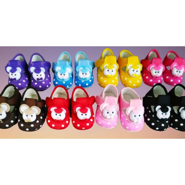 Sepatu Bayi Lucu Sepatu Bayi Perempuan Sepatu Prewalker Usia 0-12 Bulan