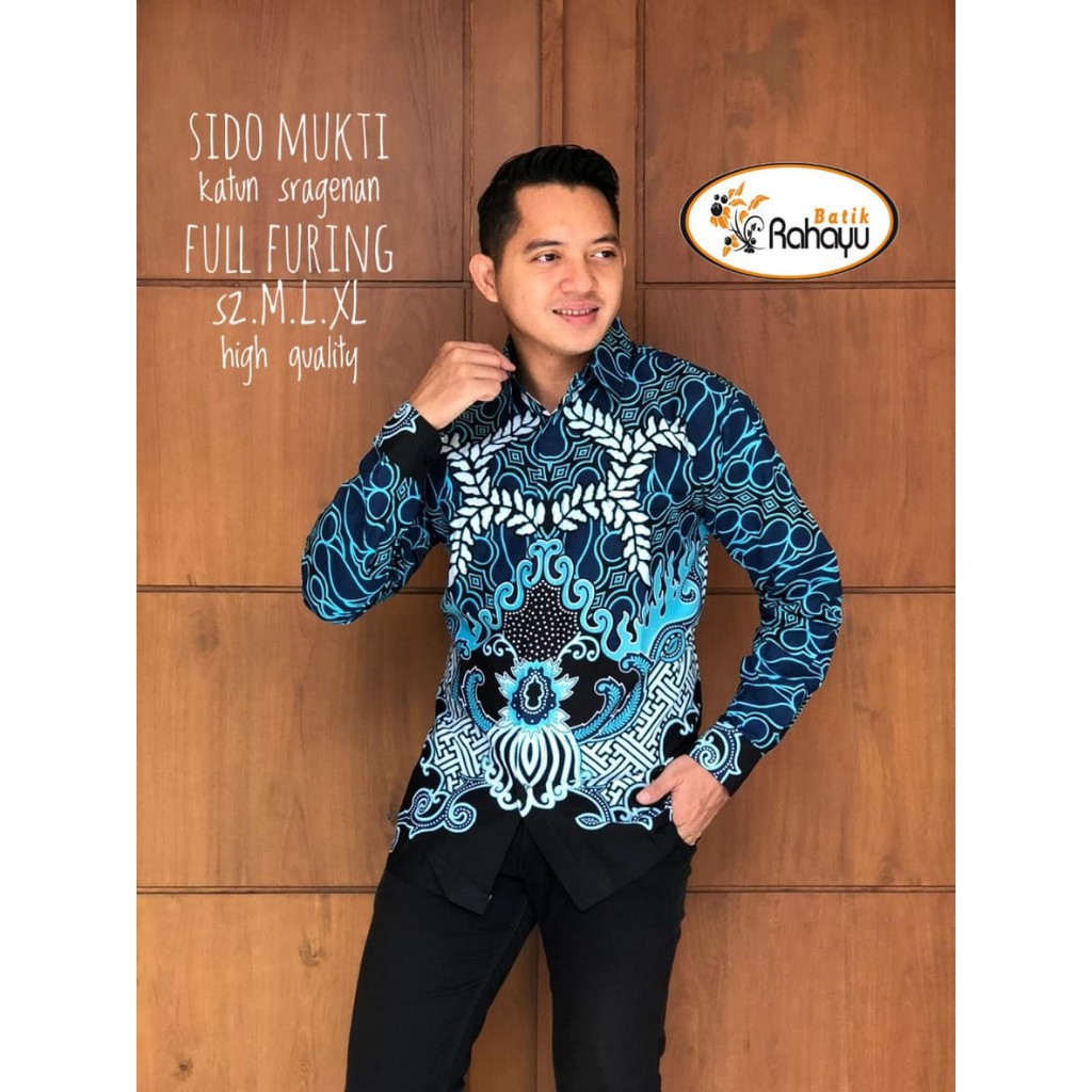 SIDOMUKTI / KEMEJA BATIK PRIA / LENGAN PANJANG  /13.3