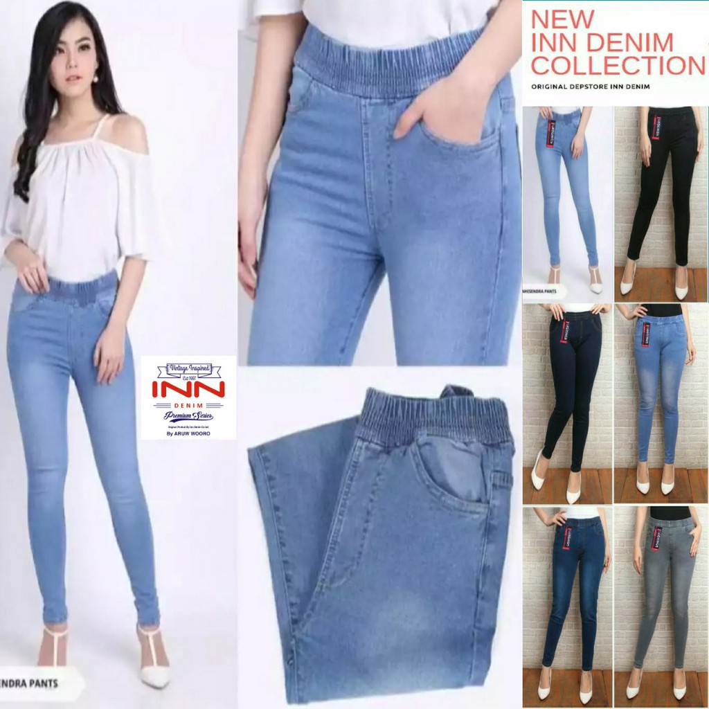 Celana Levis Denim INN Jegging Karet Legging Jeans Premium Celana Levis Denim INN Jegging Karet Legging Jeans Premium