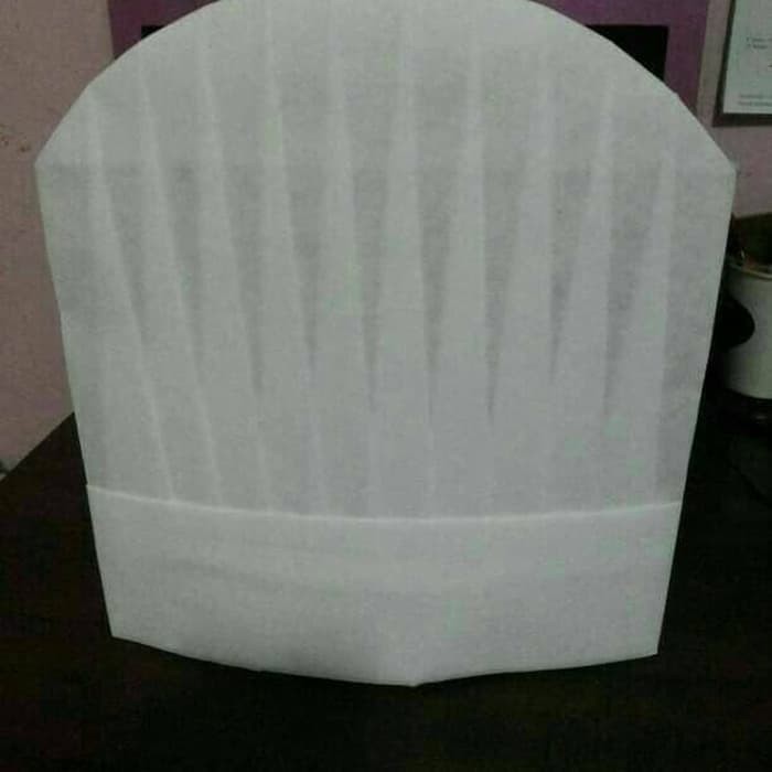 HARGA UNTUK SATU BUAH..Topi Koki viscos (30cm) chef hat tinggi
