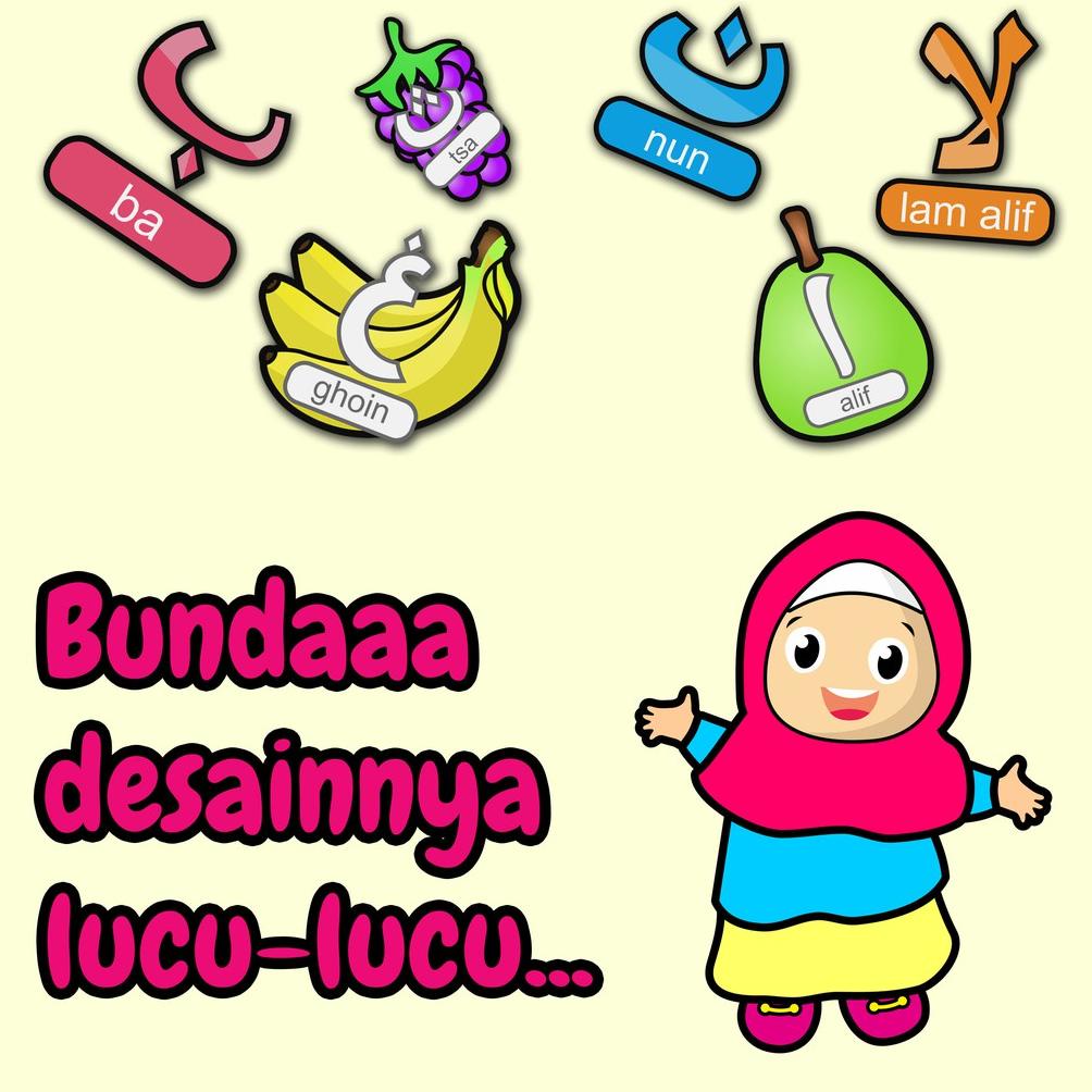 Wallsticker Huruf Hijaiyah Sticker Dinding Edukasi Anak