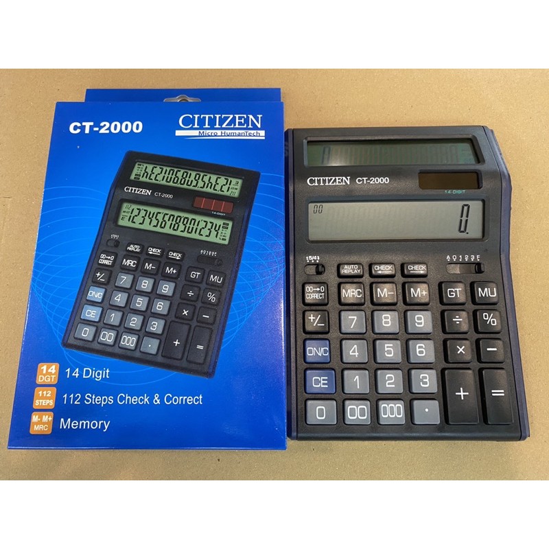 

HARGA MUMER KALKULATOR CITIZEN TIPE CT 2000//DUA LAYAR //14 DIGIT//PEMBELI BS MELIHAT KITA HITUNG//