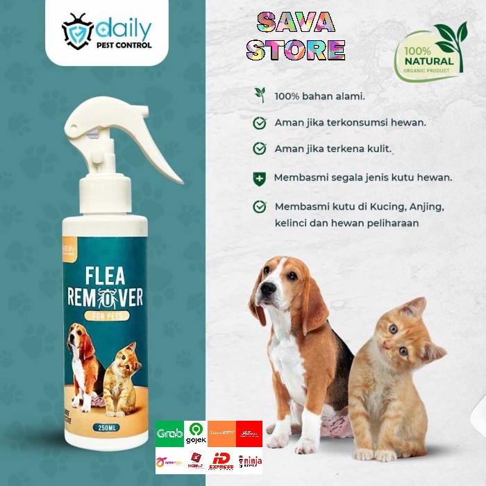 OBAT KUTU KUCING ANJING KELINCI AMPUH !!! DAILY FLEA REMOVER BAHAN ALAMI 100% &amp; ORGANIK