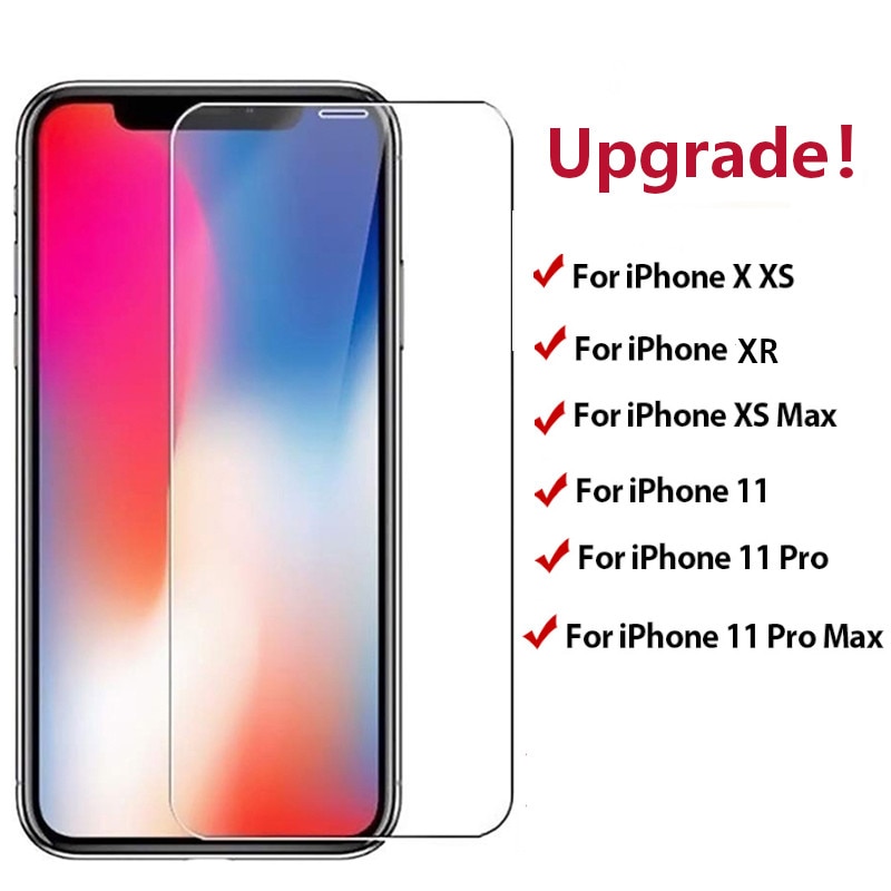 Pelindung Layar Tempered Glass 9h Untuk Iphone 12 7 8 6 S 6s Plus X Xr Xs Max 11 Pro Max 12 Mini