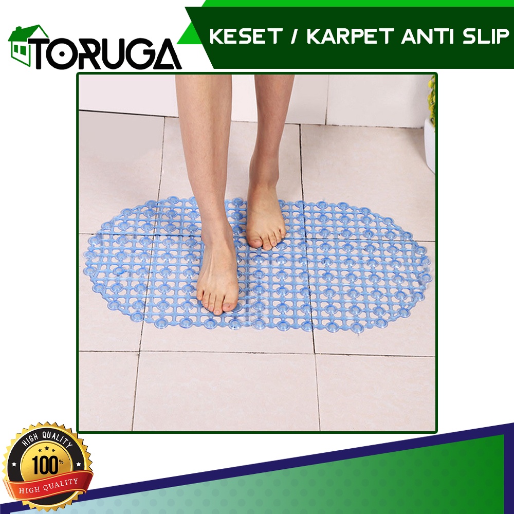 KESET KAMAR MANDI ANTI SLIP ANTI LICIN KARET PVC BERONGGA MULTIFUNGSI