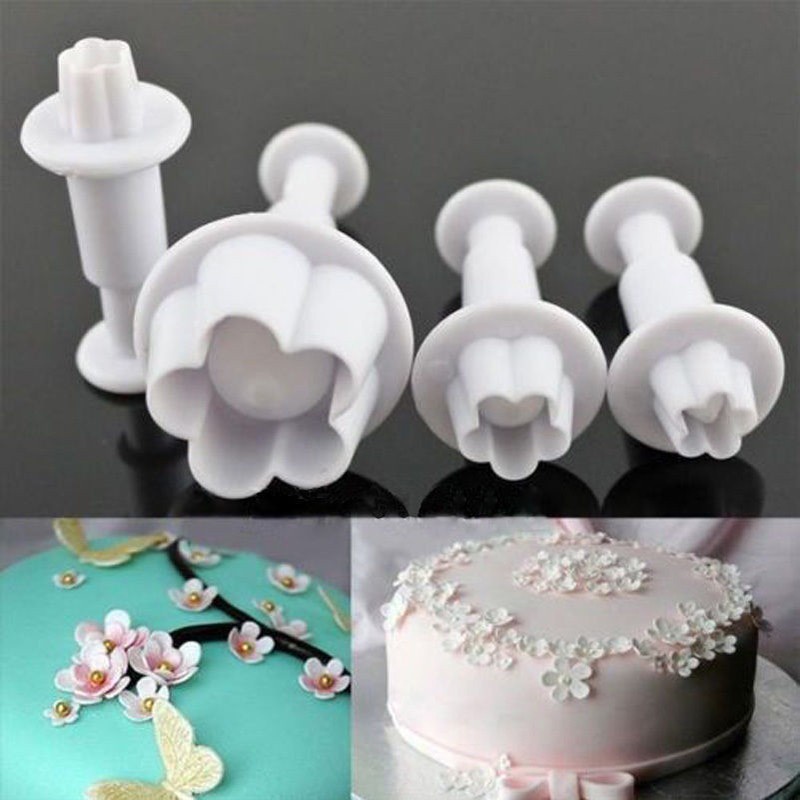 Fondant Plunger Cutter - Cetakan Fondant Cherry Blossom (4pcs)