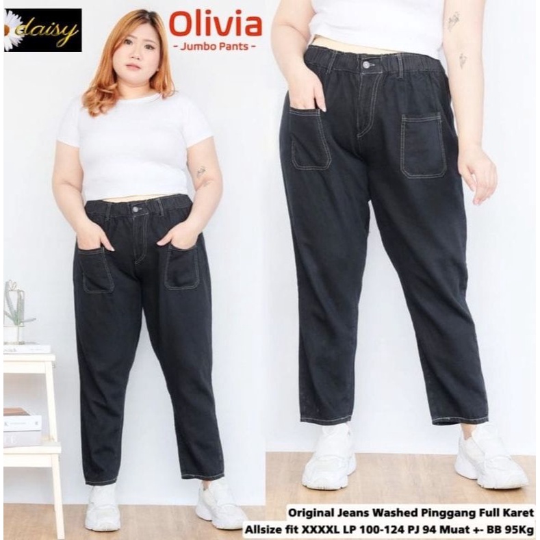 celana boyfriend baggy jumbo pants terbaru super jumbo muat bb 100kg