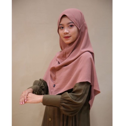 JILBAB FATIMA WOOLPEACH BERGO MARYAM NON PET BAHAN WOLFIS  58 GRADE A PREMIUM