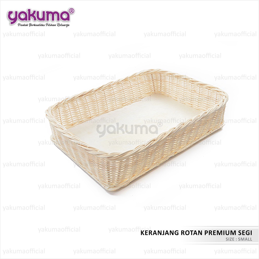 KERANJANG ROTAN PARCEL PREMIUM SEGI (SMALL)