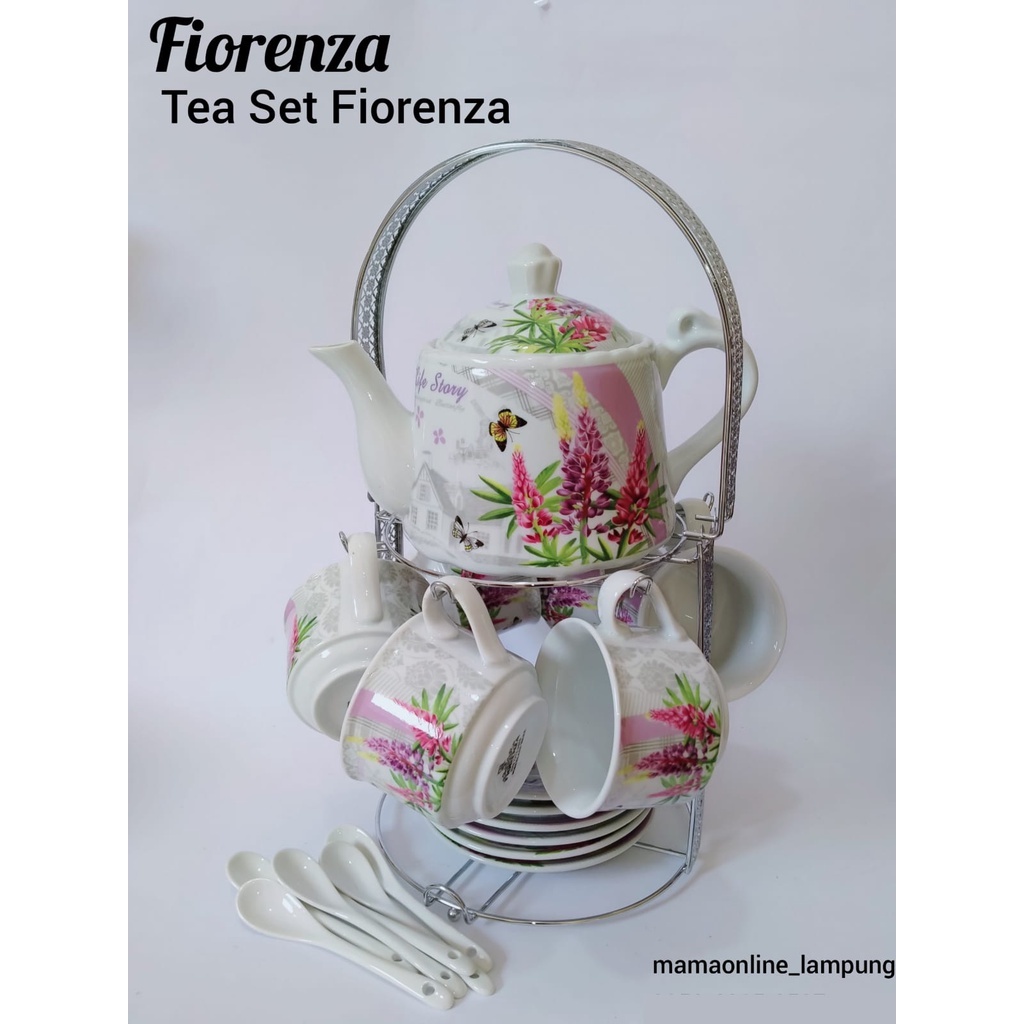 Tea Set 21Pcs Fiorenza Lavender