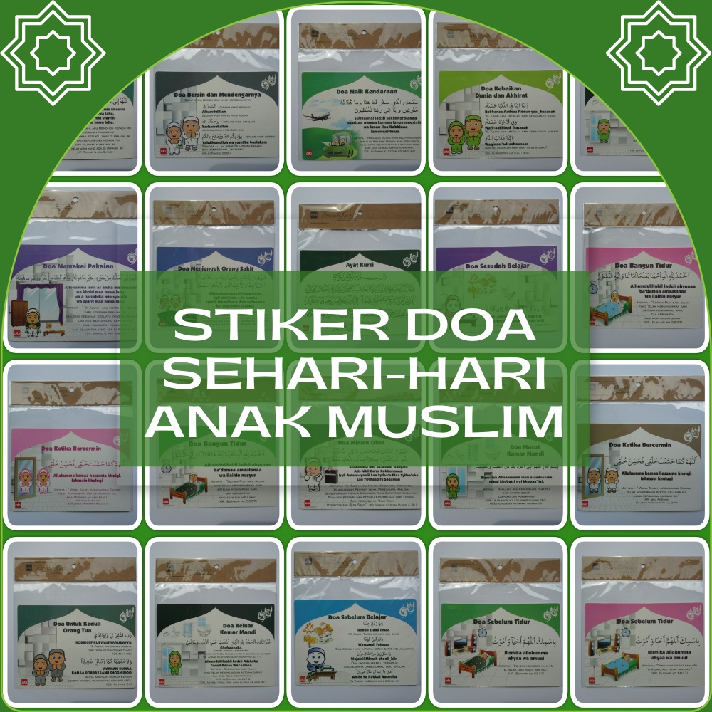 

Stiker Doa Sehari Hari Anak Muslim 11x15cm