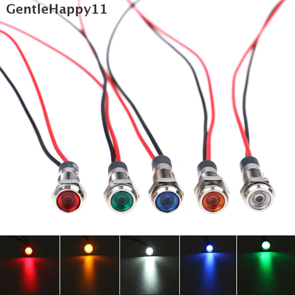 Gentlehappy 5x Mobil Perahu 12V-24V 6mm Lampu Indikator LED Dash Dashboard Panel Warning Lamp