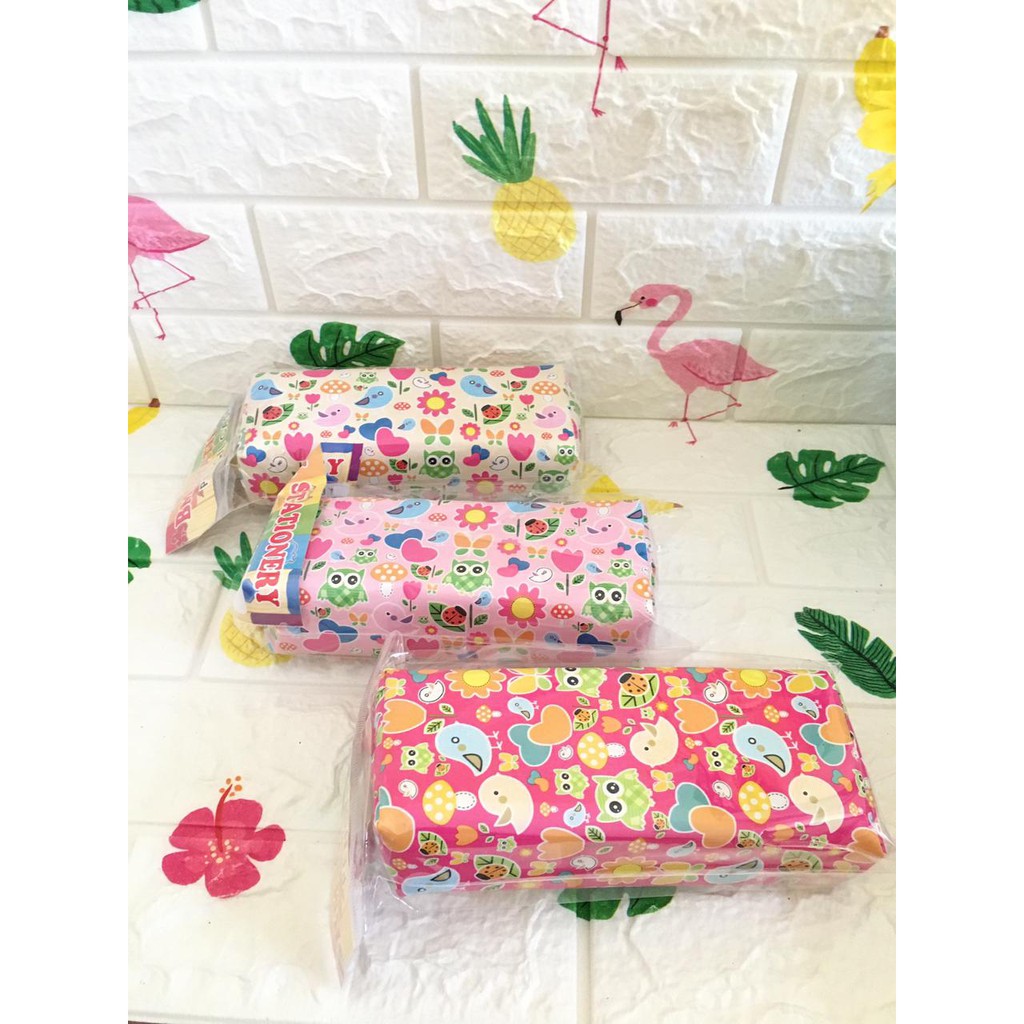 

Tempat Pensil Kanvas dengan Resleting Cute Student Stationery