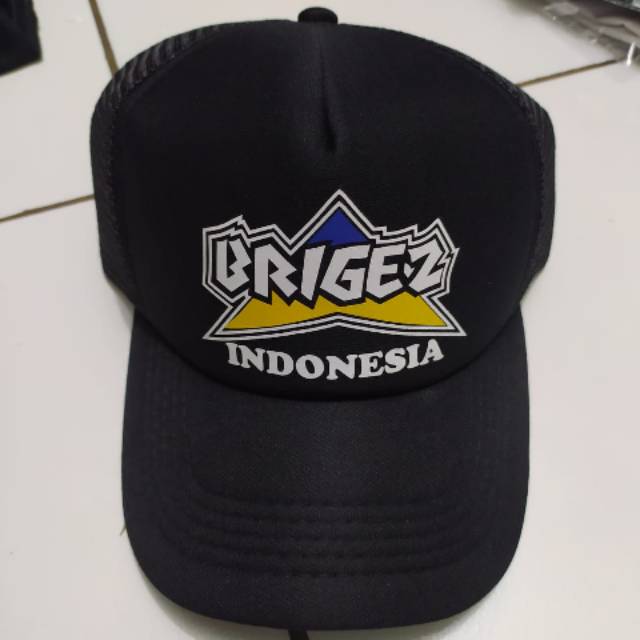 Topi Jaring Topi Pria Keren /Topi jaring logo brigez biru