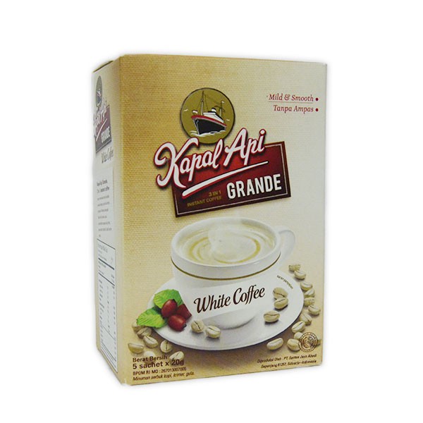 Kapal Api Grande White Coffee 5x20g Shopee Indonesia