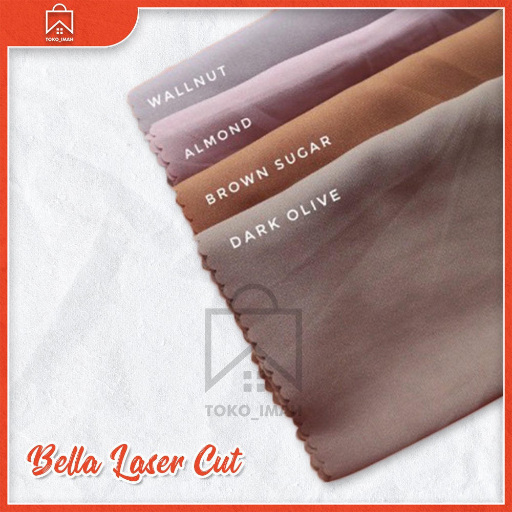 HIJAB LASERCUT BELLA SQUARE POLYCOTTON HITS KEKINIAN BELLA SQUARE LASERCUT BISA COD