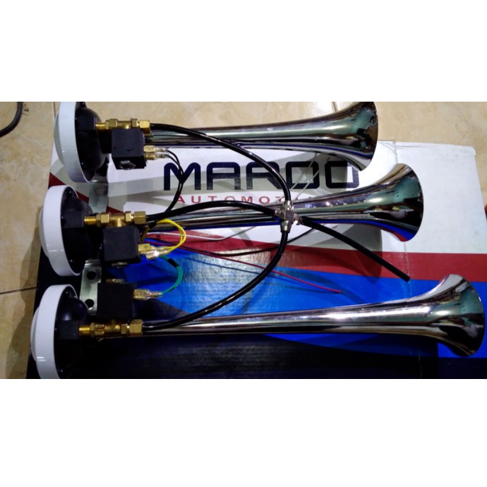 Telolet 3 corong merk maroo original  + modul 13 tombol 24 nada