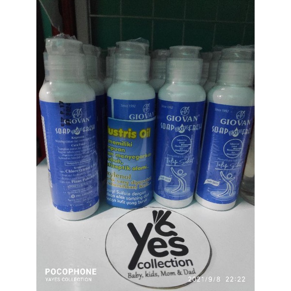 Sabun mandi Cair Sehat Giovan 100 ml Geovan woman soap fresh biru merah segar harum geovani giovani