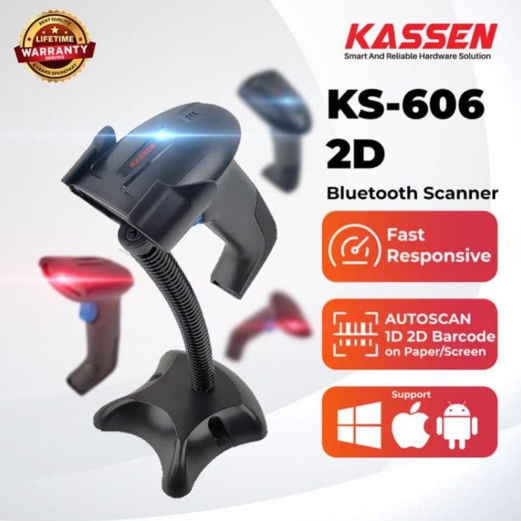 Barcode Scanner 2D Bluetooth KASSEN KS-606 2D BT