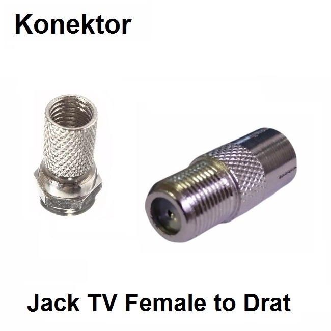 Jack Konektor Antena TV Female to Drat