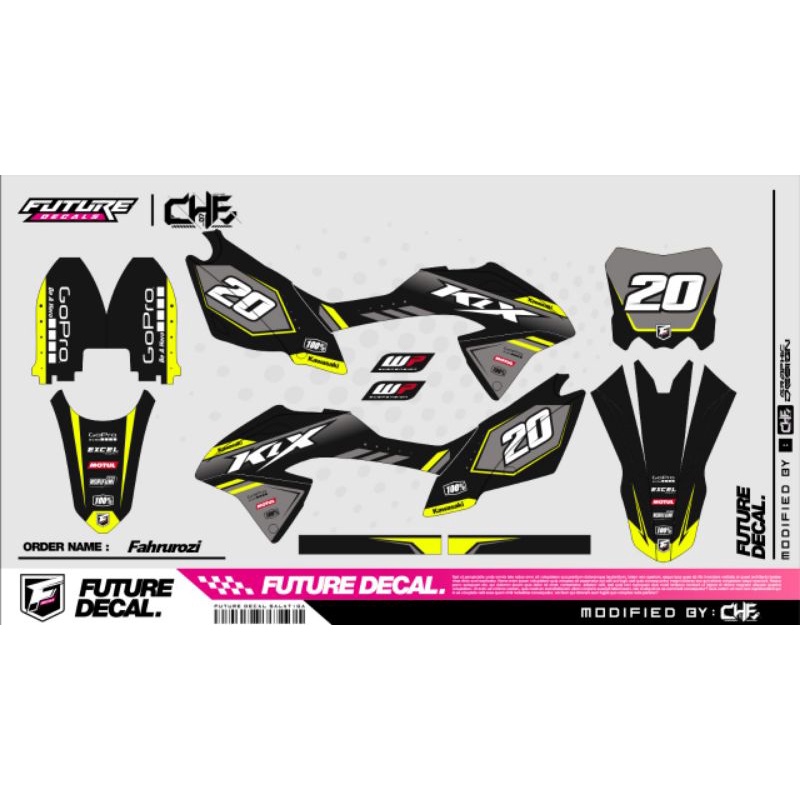 DECAL KLX BF/ D TREKER GLOSY