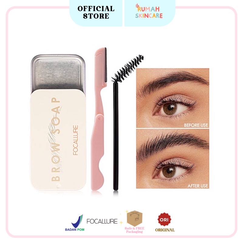 FOCALLURE 3D Eyebrow Gel tahan air EyeBrow Soap Pomade