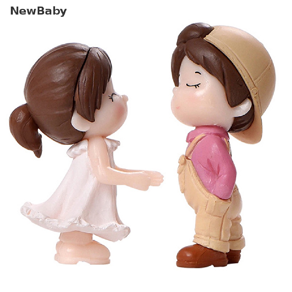 Newbaby 1 Pasang Miniatur Pasangan Kekasih Untuk Dekorasi Taman Minifairy Gardencraft Diy