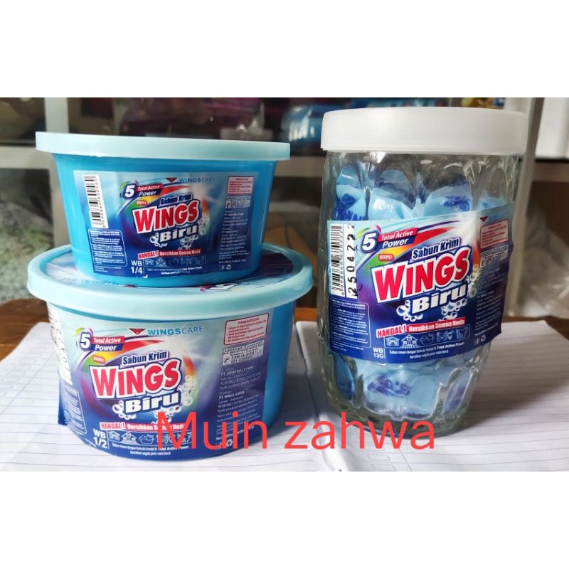WINGS BIRU CEPUK/SABUN CREAM/ WINGS 190 GRAM