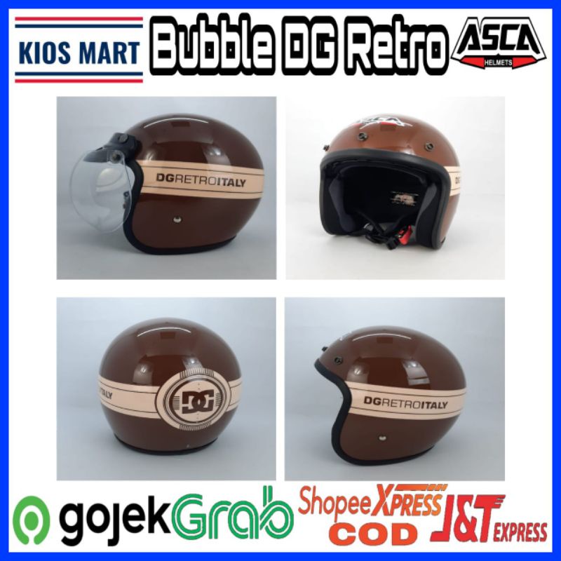 Asca Helm Bogo Bubble DG Retro