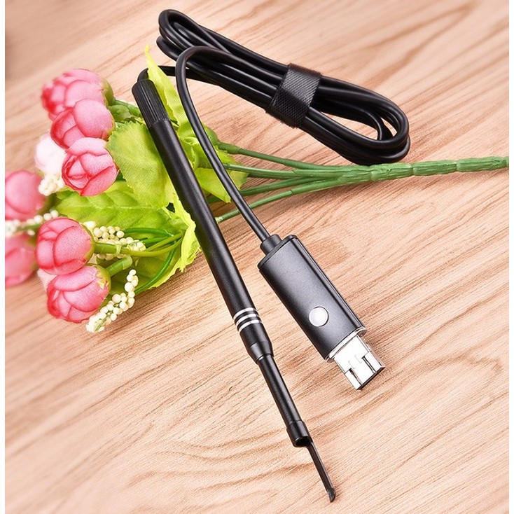 Visual USB WiFi LED Light Endoscope with Ear Cleaning Spoon