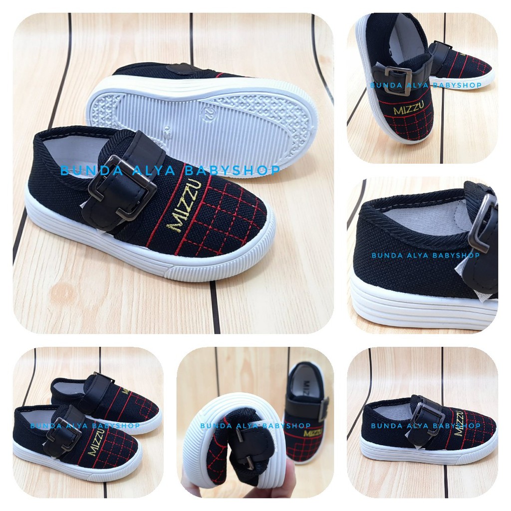 Sepatu Anak Laki Laki IMPORT 1 - 7 Tahun HITAM Sepatu Anak Cowok Premium MIZZU Size 21 - 35