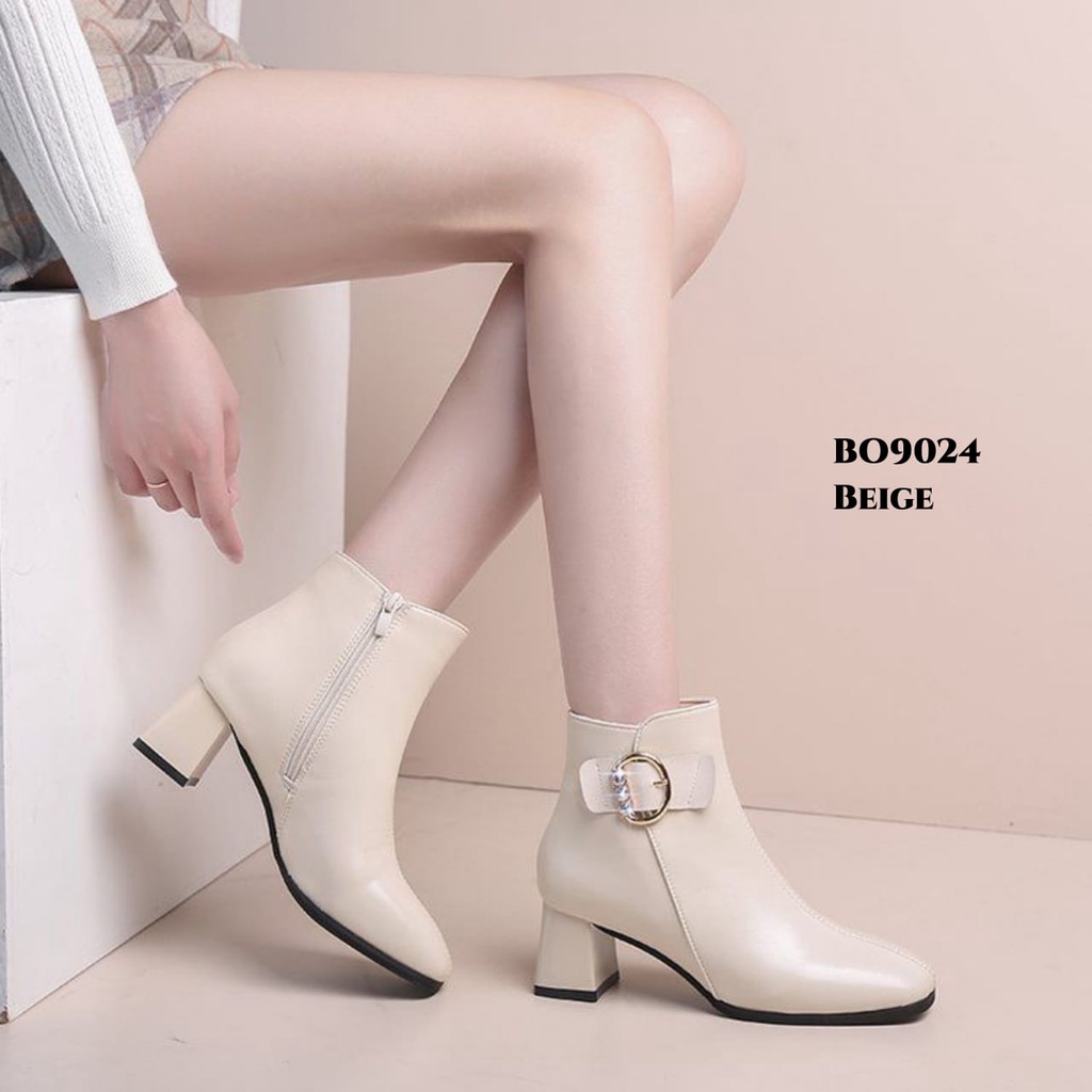 PRF Sepatu Wanita Boots Flat Dimaond Korea BO9024