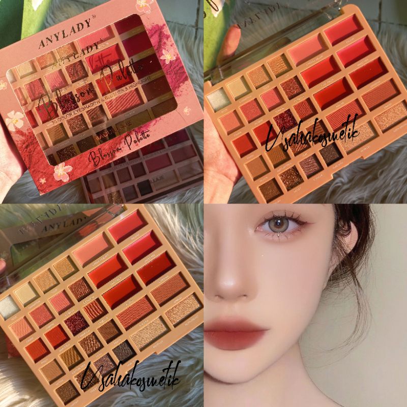 BEST SELLER ECER!! EYESHADOW ANYLADY 825 BLOSSOM PALLETE 30 WARNA BLUSHER+LIPSTIK+HIGHLIGHTER