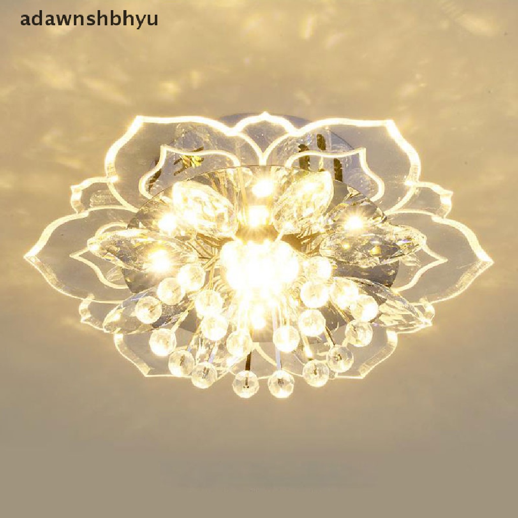 Adawnshbhyu 20cm 9W Modern Crystal LED Fitting Lampu Plafon Lorong Lampu Gantung Chandelier