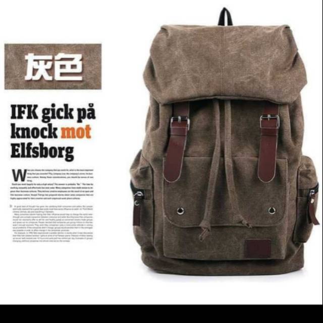 TAS PRIA RETRO IMPORT/TAS SEKOLAH KEREN/TAS IMPORT PRIA WANITA PUNGGUNG/TAS KANVAS RETRO