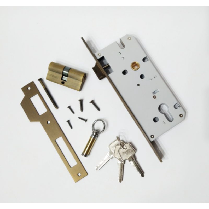 Body Slot Kunci SES jarak 5 cm Antiq Brass / Body Ses 50 AB