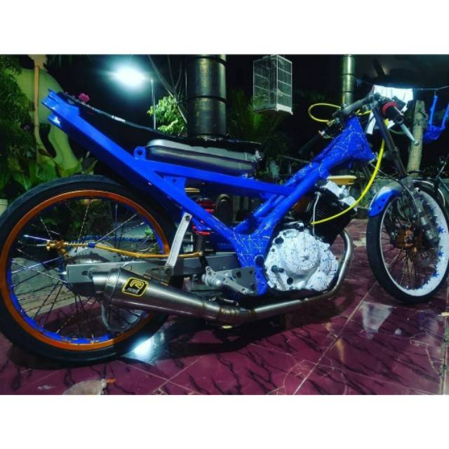 Knalpot ROB1 Satria F 155 / FU porting || Ex samping &amp; tengah