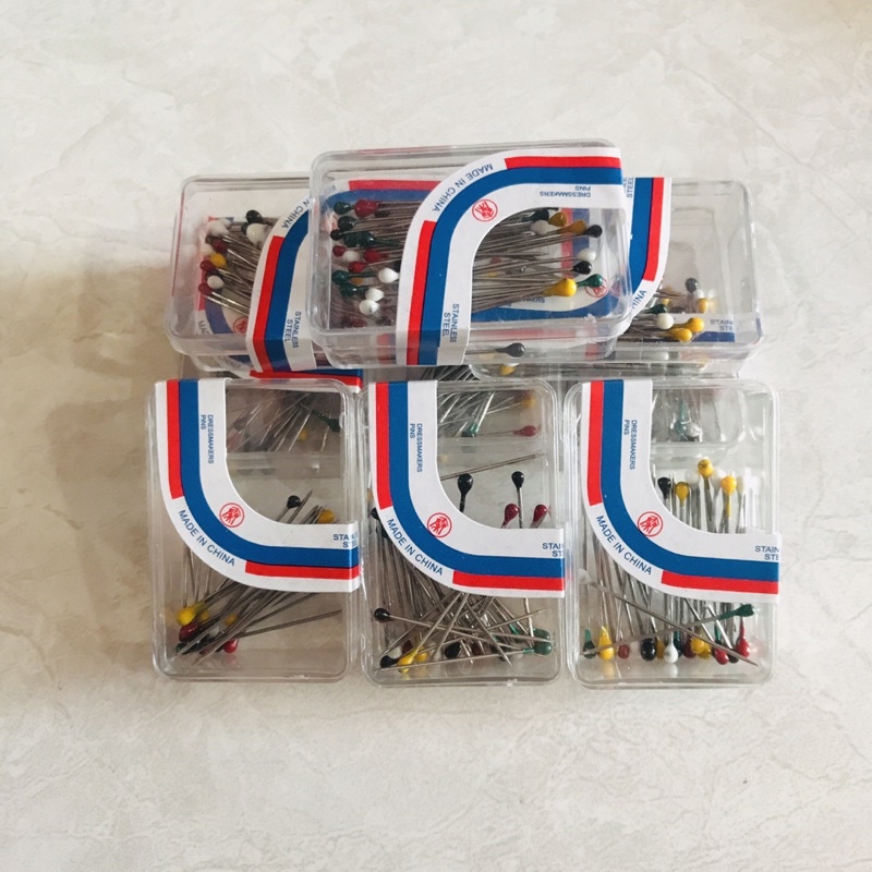 Grosir 1 box isi 20pcs Jarum Pentul Mini Stainless | Jarum Pentul Kecil Anti Karat | Jarum Pentul St