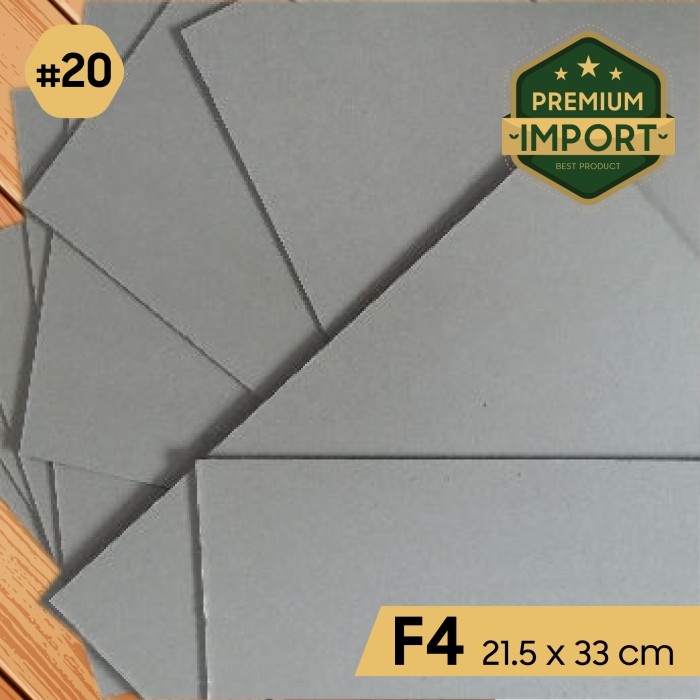 

Karton Tebal Abu - Hard Board Grey No. 20 (3 mm) uk 21x33 cm (12 pcs)